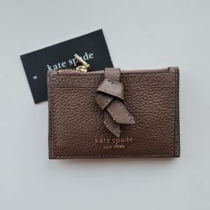 Kate Spade Textured Brown Card Holder